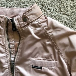 Blush pink bomber jacket